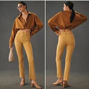 Mother The Hustler Ankle Fray Jeans in Tinsel Wash Size 26